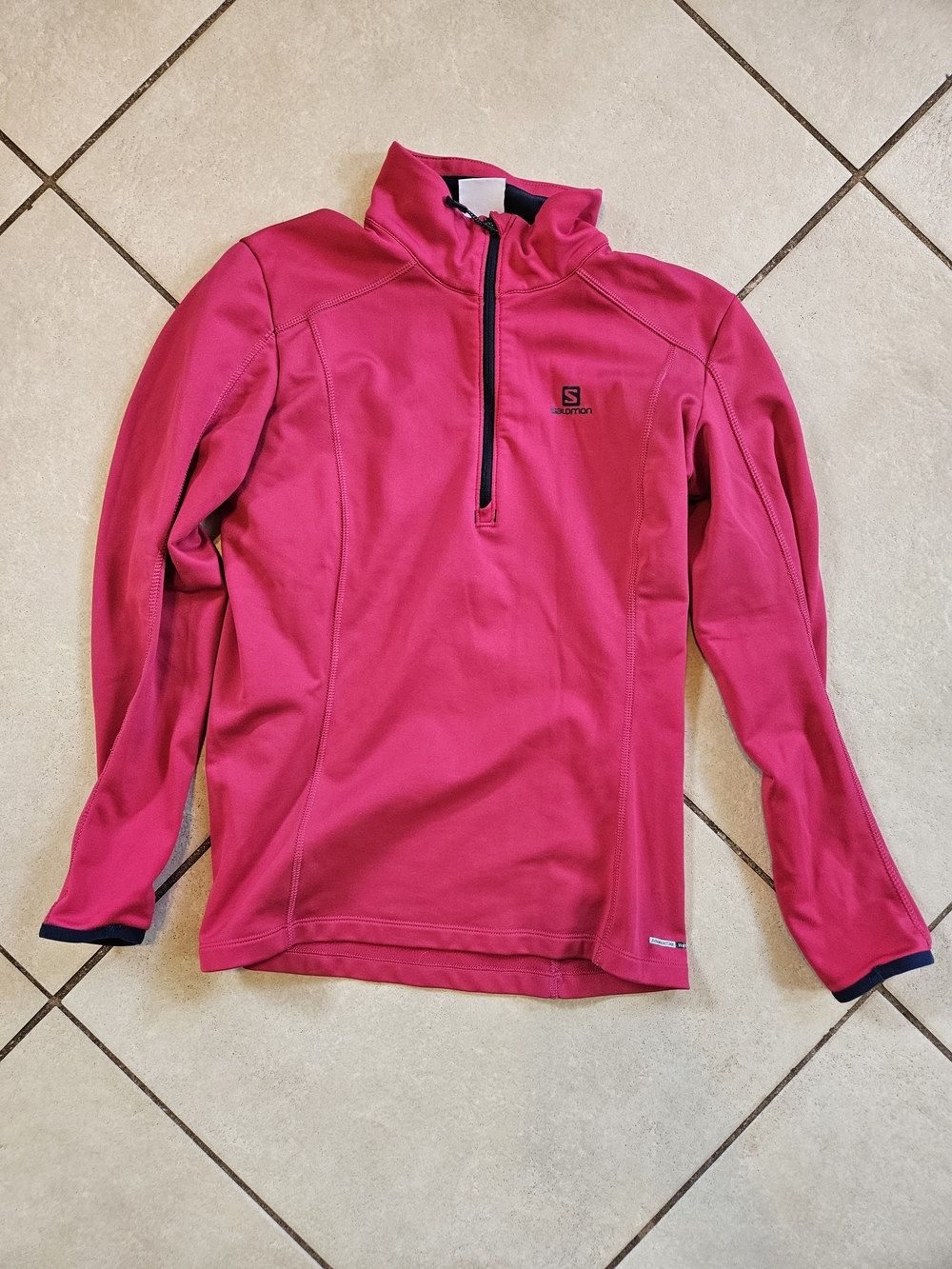 Salomon Hot Pink Half-Zip Pullover Top